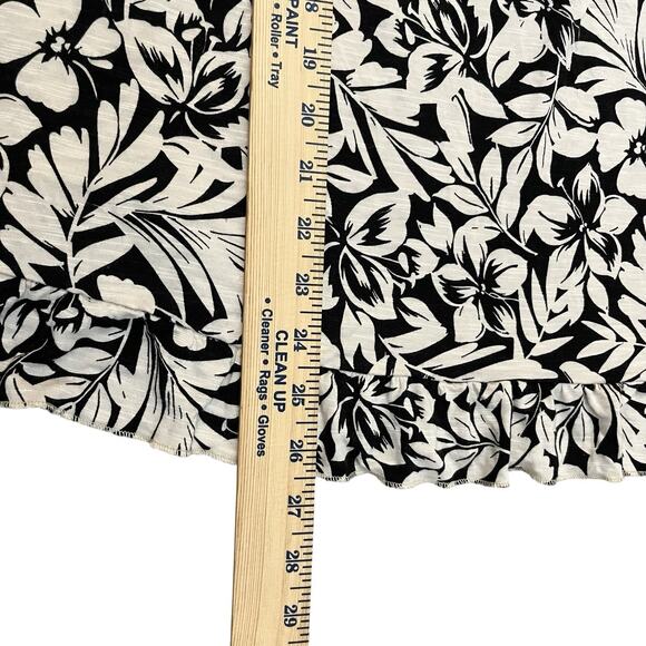 Torrid Tiered Ruffle Babydoll Tank Top 3X Tropical Floral Print Slub Jersey Knit - Picture 10 of 10